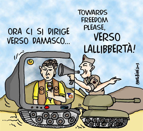 Iraq verso la libertà Vignetta di Mauro Biani