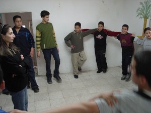 Betlemme: campo profughi di Aida. Ragazi che ballano nel centro culturale Al-Rowwad
