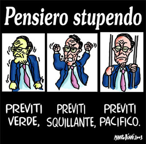 Pensiero stupendo  Vignetta di Mauro Biani