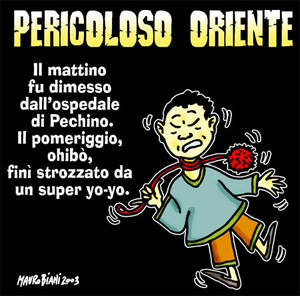 Pericoloso oriente  Vignetta di Mauro Biani