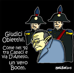 Giudici obiettivi  Vignetta di Mauro Biani