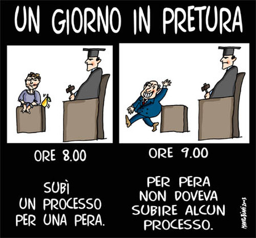 Un giorno in Pretura  Vignetta di Mauro Biani