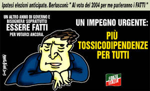 Le chiacchiere stanno a zero: fatti.  Vignetta di Mauro Biani