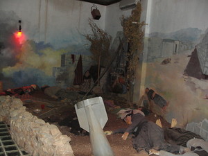 Mausoleo di Halabja: Riscostruzioni a grandezza naturale del bombardamento del 1988.