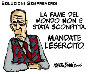 La fame. Vignetta di Mauro Biani http://maurobiani.splinder.com/