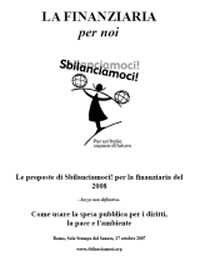 Sbilanciamoci!: controfinanziaria per la pace con meno spese militari
